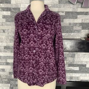 Croft & Barrow Fleece Pajama Sleep PJ Shirt Size Small Women's